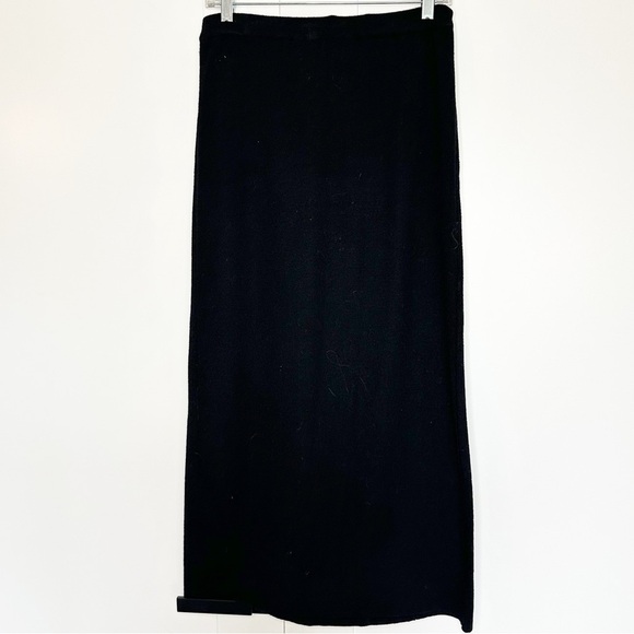 Nina Charles Kasper ASL wool blend maxi skirt Medium black buttons whimsigoth - Picture 4 of 7